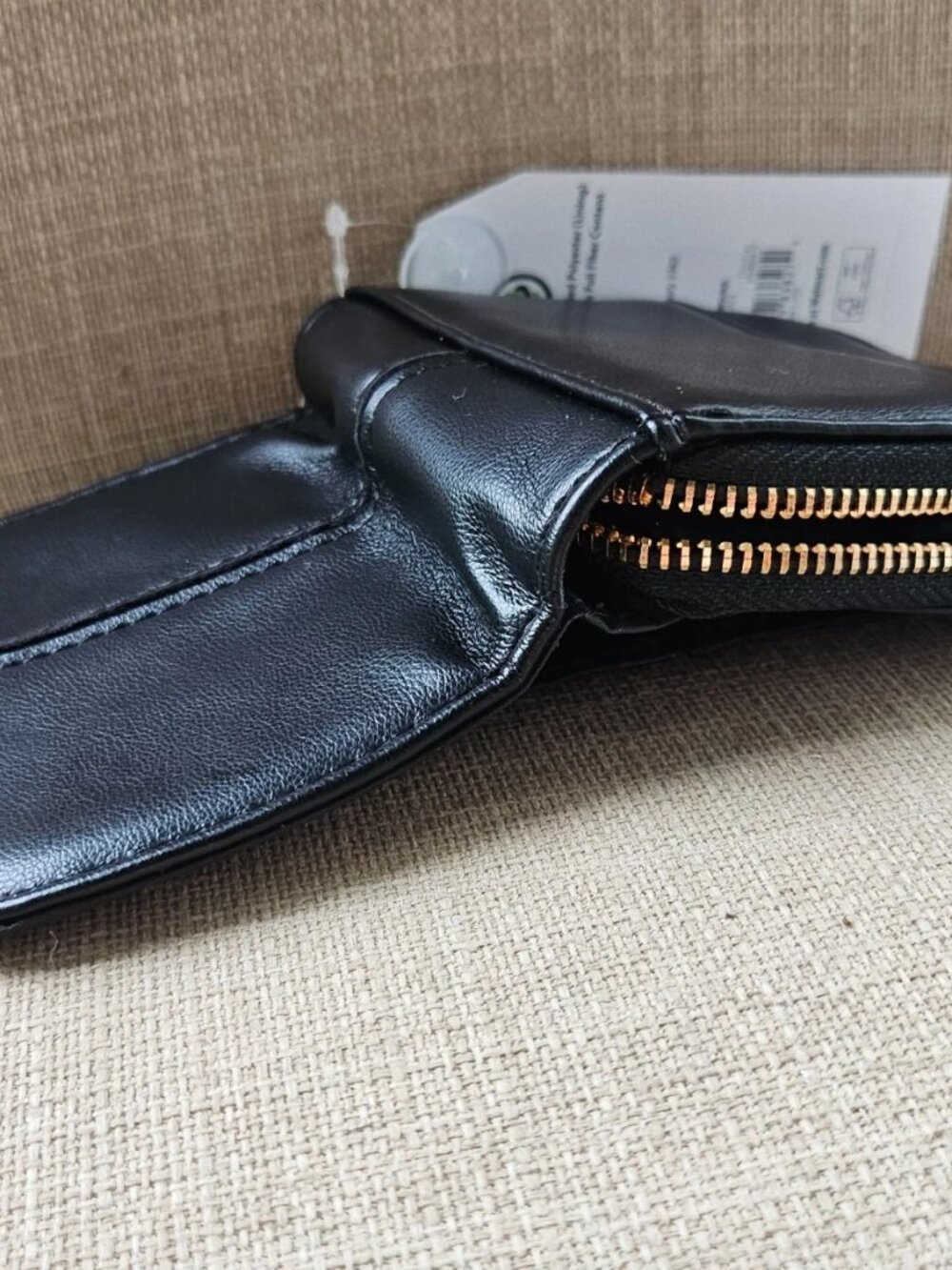Time and True Women Wallet Black Faux Leather Zip Around Coin Wallet Cardholder - Picture 9 of 12
